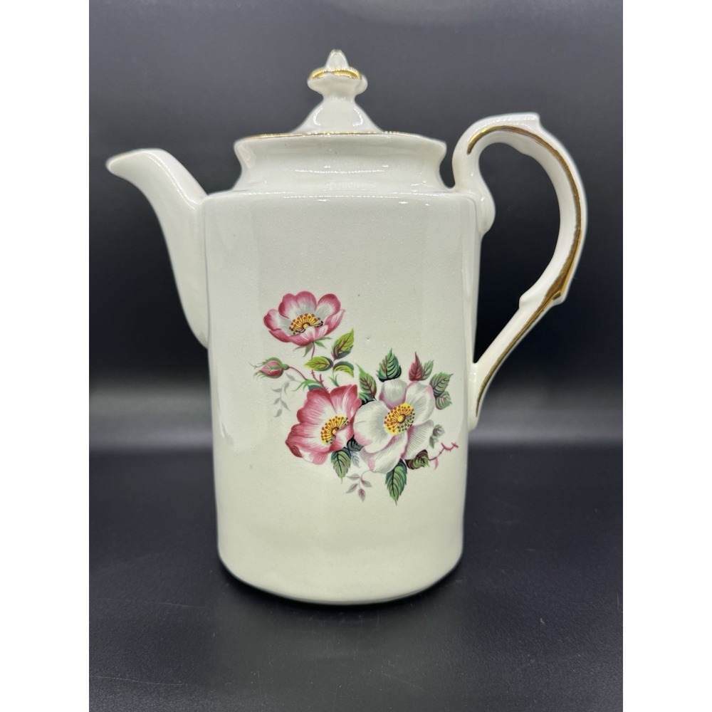 Vintage House of Webster Old English Tea Pot Teapot Strawberry Wild Briar Rose